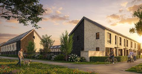 CGI of The Village development in Dalmarnock